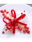 Fashion Red Leaf Shape Decorated Hair Accessories