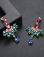 Fashion Multi-color Water Drop Shape Decorated Earrings