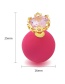 Fashion Pink+gold Color Diamond Decorated Earrings