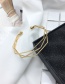 Fashion Gold Color Rhombus Shape Decorated Bracelet