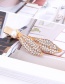 Fashion Gold Color Pearl&diamond Decorated Leaf Shape Hair Clip