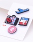 Fashion Multi-color Lip&airplanes Decorated Brooch(4pcs)