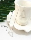 Fashion Gold Color Triangle Shape Decorated Earrings