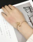 Fashion Gold Color Hollow Out Design Pure Color Bracelet