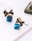 Fashion Blue Bowknot&diamond Decorated Earrings