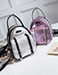 Fashion Black Letter Ribbon Decorated Backpack