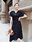 Vintage Black Dots Pattern Decorated Dress