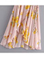 Fashion Pink Flower Patternd Decorated Skirt