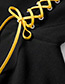 Fashion Black Bandage Decorated Shirt