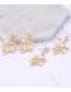 Fashion Gold Color Leaf Shape Decorated Earrings