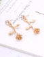 Fashion Silver Color Rose Shape Decorated Earrings