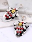 Fashion Silver Color Insect Shape Decorated Earrings