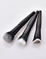 Trendy Black+white Color Matching Design Cosmetic Brush(3pcs)