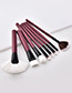 Trendy Red+white Sector Shape Design Cosmetic Brush(8pcs)