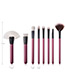 Trendy Red+white Sector Shape Design Cosmetic Brush(8pcs)