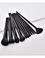 Trendy Black Pure Color Design Cosmetic Brush(11pcs)