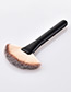 Trendy Black Sector Shape Design Cosmetic Brush(1pc)