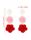 Elegant White Flowers Decorated Pure Color Earrings
