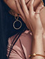 Elegant Gold Color Circular Ring Decorated Earrings