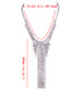 Elegant Silver Color Full Diamond Design Long Tassel Choker