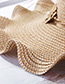 Fashion Light Coffee Wave Shape Design Foldable Sunscreen Hat