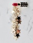Fashion Gold Color+red Star Shape Decorated Earrings