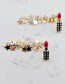 Fashion Gold Color+red Star Shape Decorated Earrings