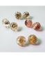 Fashion Gold Color Sequins Decorated Round Shape Earrings