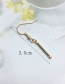 Fashion Gold Color Pure Color Decorated Earrings (1 Pc )