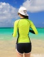 Sexy Light Green Long Sleeves Design Casual Swimsuit(3pcs)