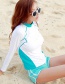 Sexy White+blue Color Matching Design Casual Swimsuit