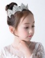 Sweet White Pure Color Design Crown Shape Child Hair Hoop