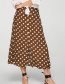 Fashion Khaki Dots Pattern Decorated Dress