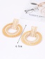 Elegant Gold Color Circular Ring Design Pure Color Earrings