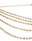Elegant Gold Color Full Diamond Decorated Pure Color Body Chain