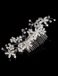 Elegant Milky White Full Pearls Decorated Pure Color Hair Comb