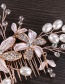 Elegant Gold Color Flowers&pearls Decorated Hair Comb