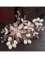 Elegant Gold Color Flowers&pearls Decorated Hair Comb