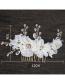 Elegant White Flowers Decorated Simple Hair Comb