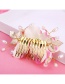 Elegant Pink Leaf&flowers Decorated Hair Comb
