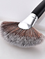Fashion Black+coffee Sector Shape Design Cosmetic Brush(11pcs)