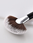 Fashion Black+brown Sector Shape Design Cosmetic Brush(12pcs)
