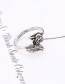 Fashion Silver Color Flower Shape Decorated Rings(4pcs)