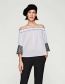 Fashion White Off-the-shoulder Design Blouse