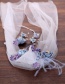 Fashion Blue+purple Flower Shape Decorated Hair Accessories Set