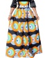 Fashion Multi-color Round Pattern Decorated Dress