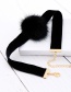 Fashion Black Fuzzy Ball Decorated Necklace