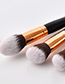 Fashion Black Round Shape Decorated Makeup Brush(14 Pcs)