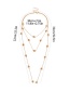 Fashion Gold Color Star Shape Decorated Multi-layer Necklace