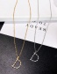 Fashion Gold Color D Letter Shape Decorated Necklace